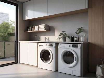 3D Rendering Of A Laundry Room