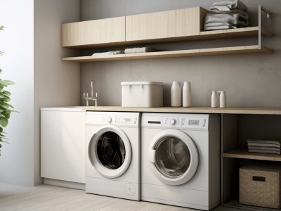 3D Rendering Of A Laundry Room