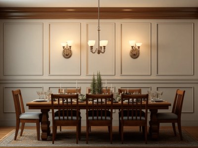 3D Rendering Of An Elegant Dining Room