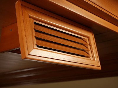 Air Vent With A Wood Grill Attached