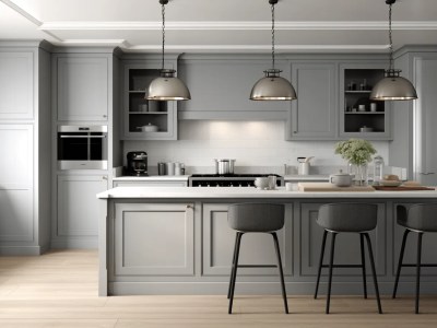 Animated Photo Of A Light Gray Kitchen