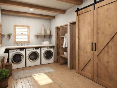 Barn Door Laundry Room