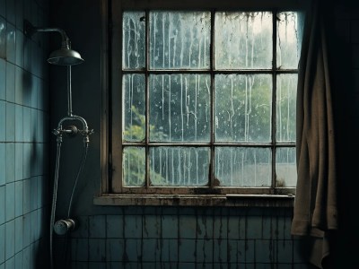 Bathroom In Which A Head Is Sitting By A Window