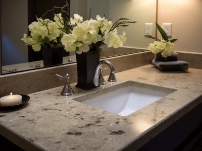 Bathroom Sink With Flowers