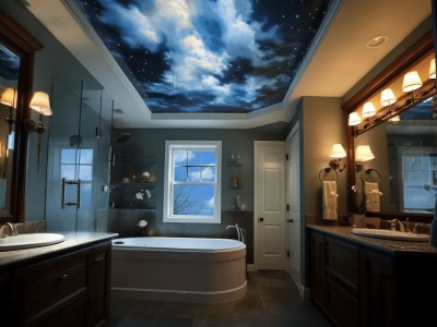 Bathroom With A Sky Ceiling