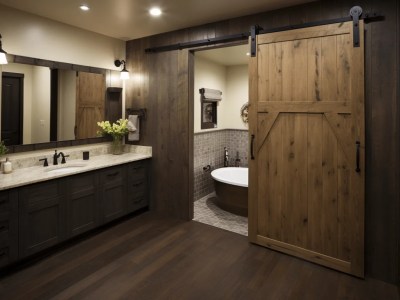 Beautiful Barn Door Bathroom Design For Bathroom Remodeling Projects Ideas