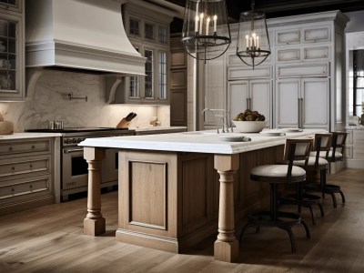 Beautiful Kitchen With Wood Floors And Lots Of Cabinets