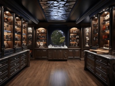 Beautiful Room With Many Cabinetry