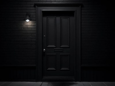 Black Door In Night Time