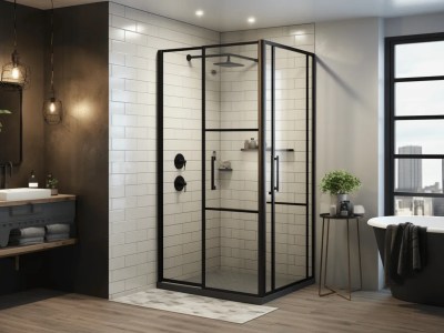 Black Double Stall Or Stall Enclosure