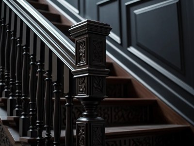 Black Railing On A Staircase