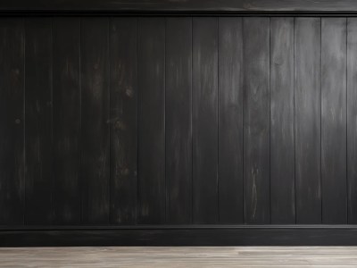 Black Wooden Wall In An Interior Space