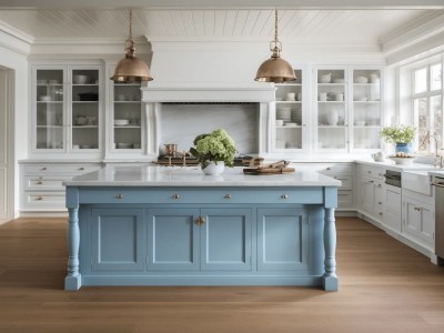 Blue Kitchen Island