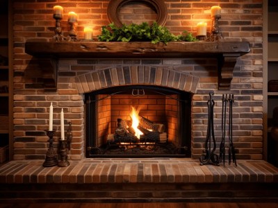 Brick Fire Place In Ashfield Wi