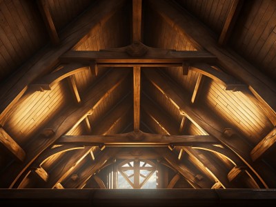 Ceiling Inside A Wooden Building