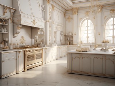 Classical Style Kitchen With Rich Ornate Decor