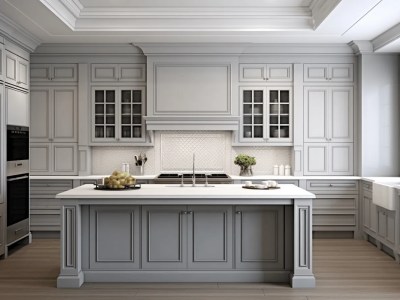 Clean Kitchen In A Gray Toned Cabinetry