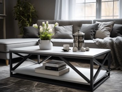 Coffee Table In The Living Room Of A Apartment For Interior Design