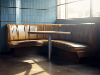 Corner Booth With A Table And Chair