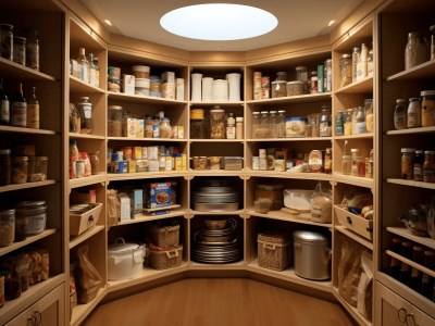 Corner Pantry With Everything In It