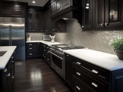 Dark Cabinets In A Modern Kitchen