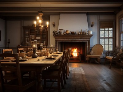 Dark Dining Room