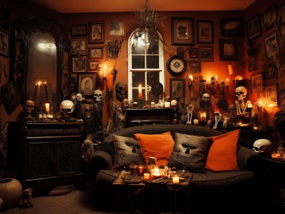 Dark Room Filled With Items To Decorate