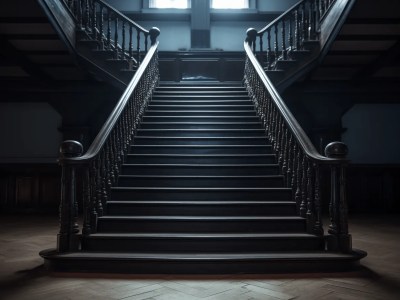 Dark Staircase Of An Old Building