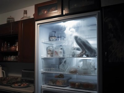 Door Open To A Refrigerator Full Of Food