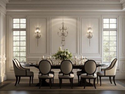 Elegant Dining Room Set Is Set Up