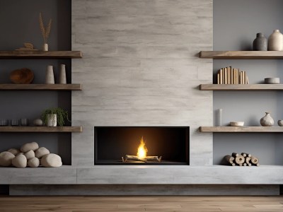 Elegant Fireplace That Is Hung With Shelves