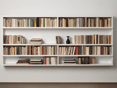 Empty Wall With A Shelf Full Of Books