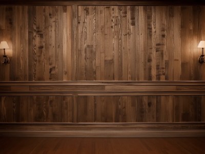 Empty Wood Paneled Room