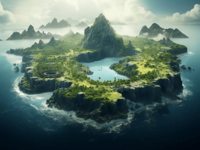 Fantasy Island In The Waters With Islands In It