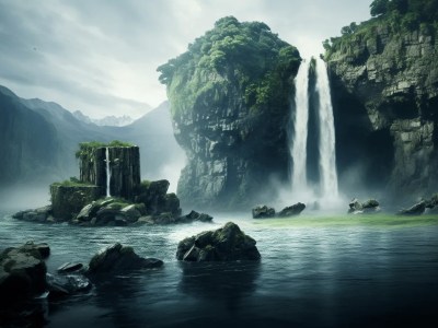 Fantasy Jungle Waterfalls Landscape Hd Wallpapers  Best Wallpaper 3D