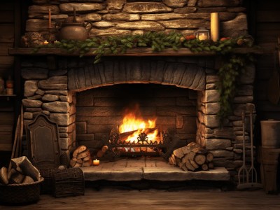 Fireplace With Logs In It