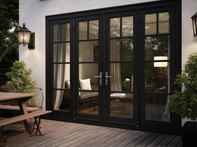 French Doors With Black Fenestration For Beautiful Homes