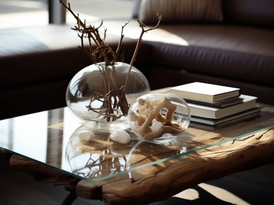 Glass Table With Some Branches On It