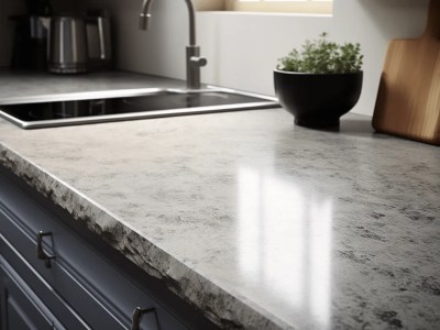 Granite Counter Top Is Sitting On A Counter