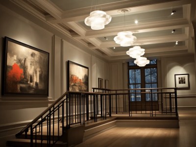 Hallway Decorated With Paintings