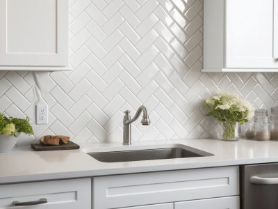 Herringbone Tile Backsplash For The Kitchen