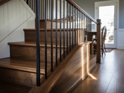 House With Hardwood Floors And Wooden Stairways