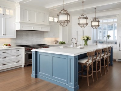 How To Decorate A Kitchen Island With A Blue Island