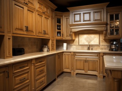 Image Of A Kitchen With Wood Cabinets