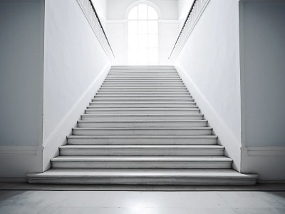 Image Of A Staircase Coming Up To A Light