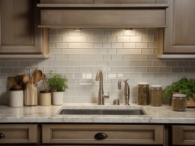 Kitchen That Has Light Coming From Above The Sink