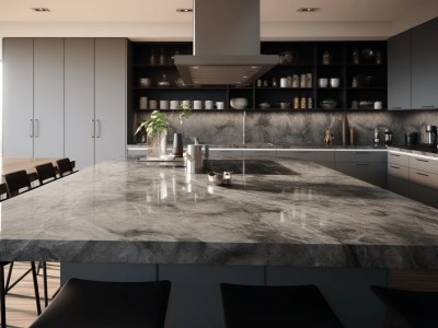 Kitchen With Marble Countertop