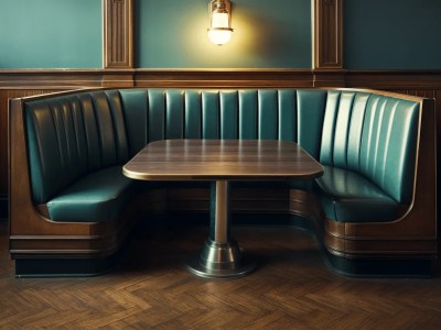 Leather Booths With Wooden Seats