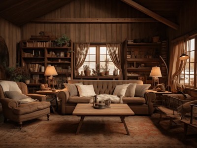 Living Room Contains Tan Brown Chairs