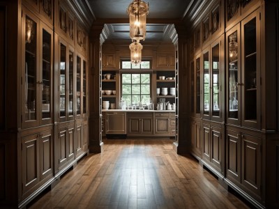 Long Kitchen With Doors That Open